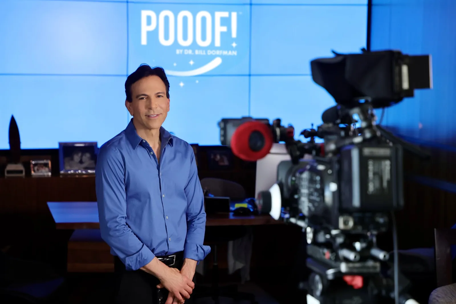 Dr. Bill Dorfman in a television studio