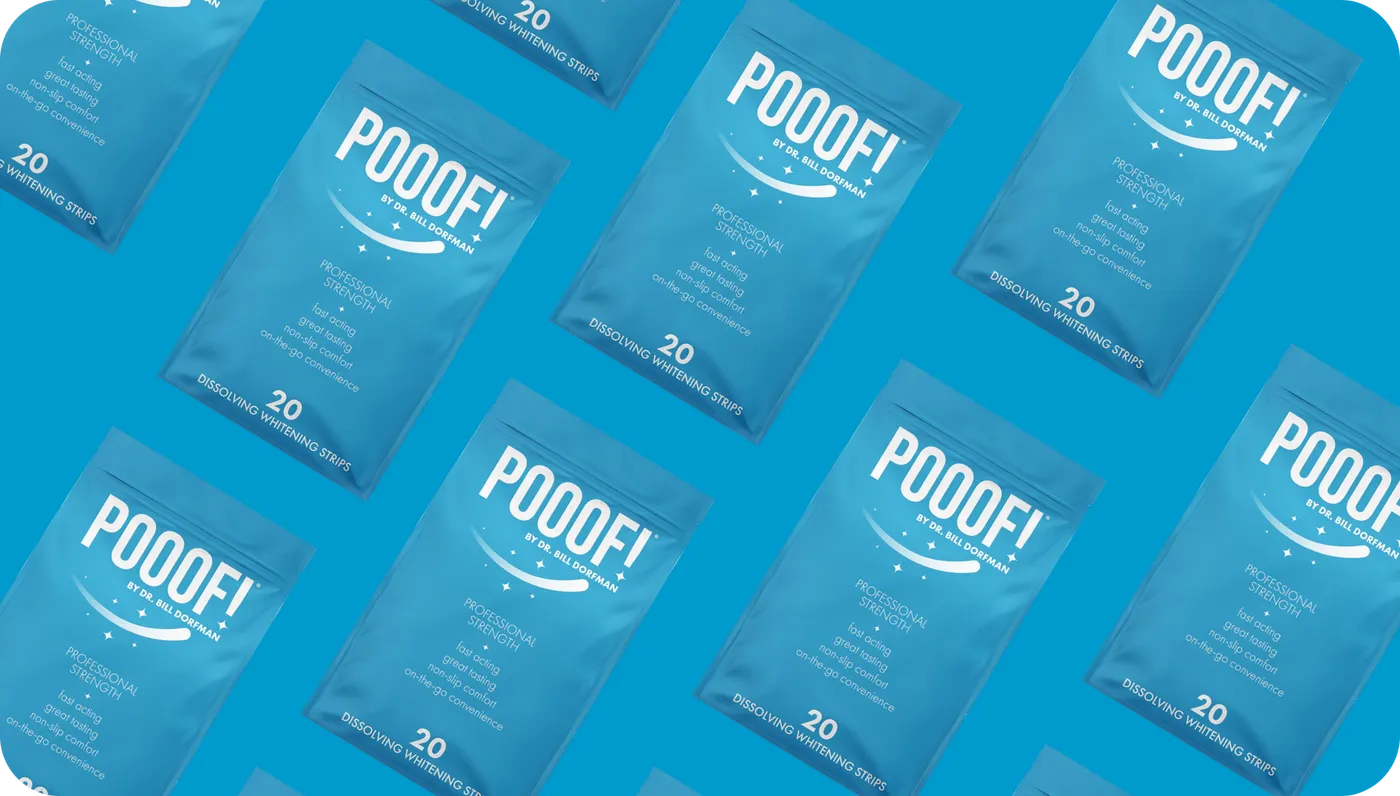 Rows of POOOF! pouches