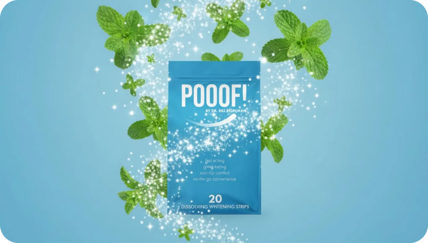 POOOF! pouch with mint and sparkles