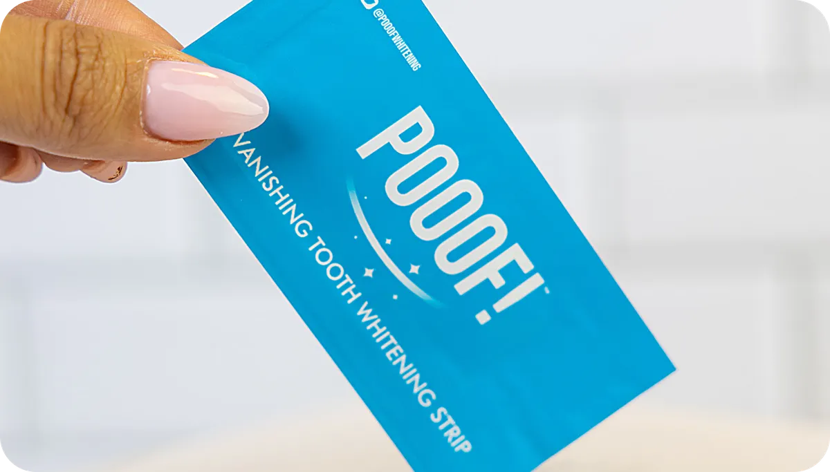 A POOOF! single strip sachet